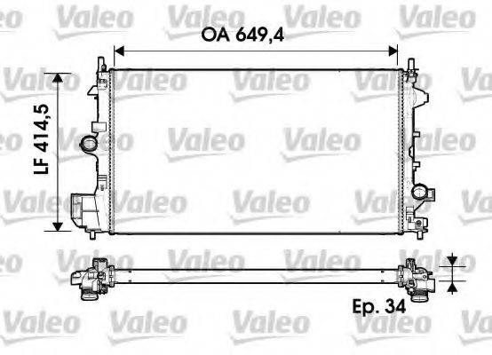 Радіатор, охолодження двигуна VALEO 734339