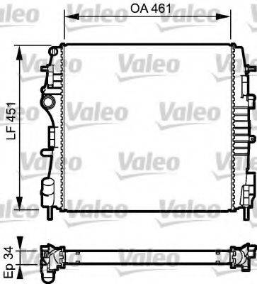 Радіатор, охолодження двигуна VALEO 734922