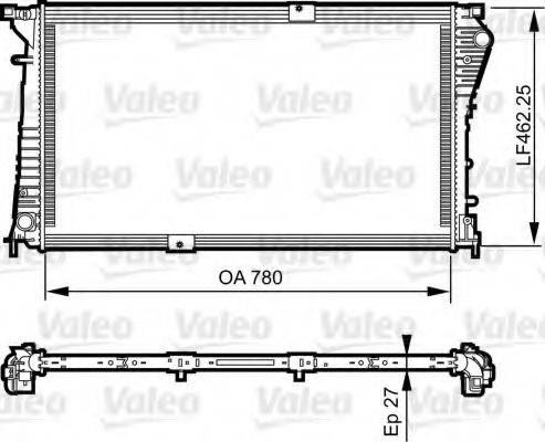 Радіатор, охолодження двигуна VALEO 734931