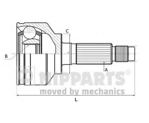 Шарнірний комплект, приводний вал NIPPARTS J2825003