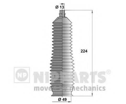 Комплект пильника, рульове управління NIPPARTS J2840301