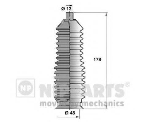 Комплект пильника, рульове управління NIPPARTS J2843004