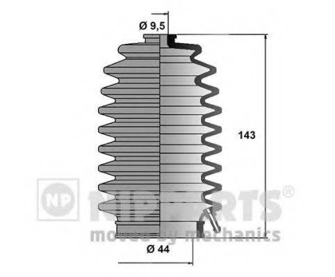 Комплект пильника, рульове управління NIPPARTS J2844002