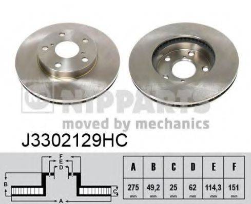 гальмівний диск NIPPARTS J3302129HC