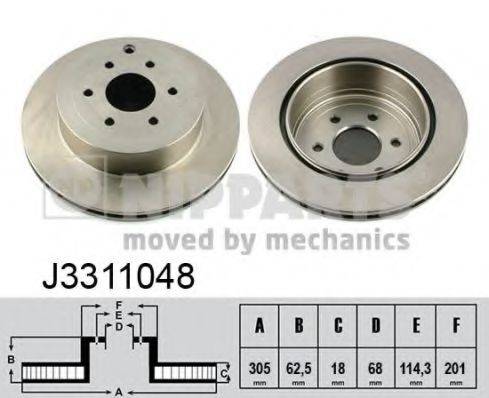 гальмівний диск NIPPARTS J3311048