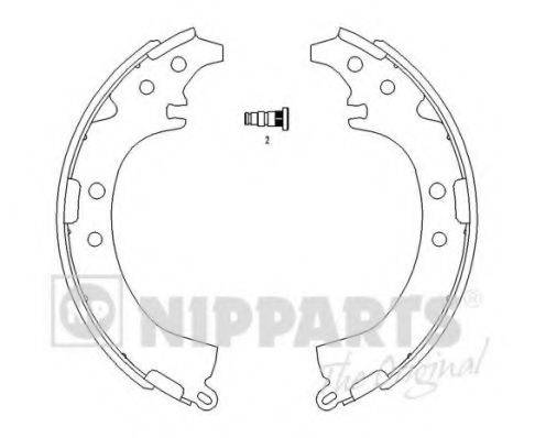 Комплект гальмівних колодок NIPPARTS J3502050