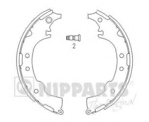 Комплект гальмівних колодок NIPPARTS J3502068