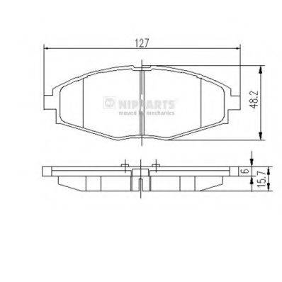 Комплект гальмівних колодок, дискове гальмо NIPPARTS J3600909