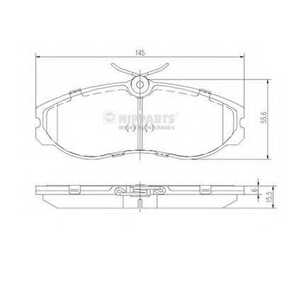 Комплект гальмівних колодок, дискове гальмо NIPPARTS J3601056