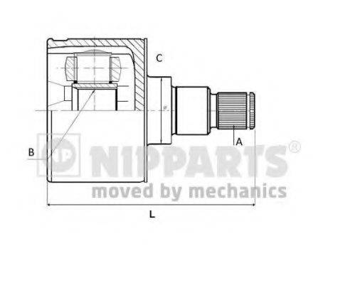 Шарнірний комплект, приводний вал NIPPARTS N2830900