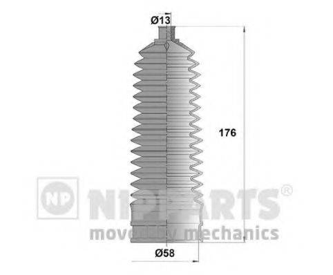 Комплект пильника, рульове управління NIPPARTS N2844028