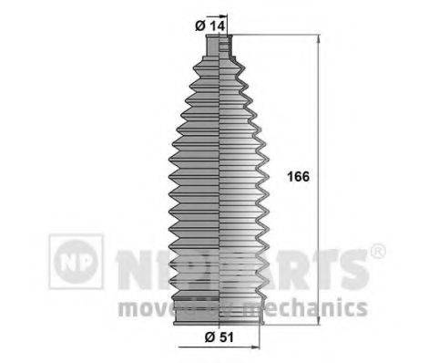 Комплект пильника, рульове управління NIPPARTS N2845012