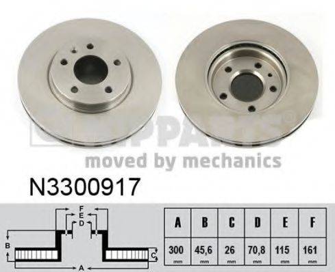 гальмівний диск NIPPARTS N3300917