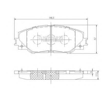 Комплект гальмівних колодок, дискове гальмо NIPPARTS N3602138