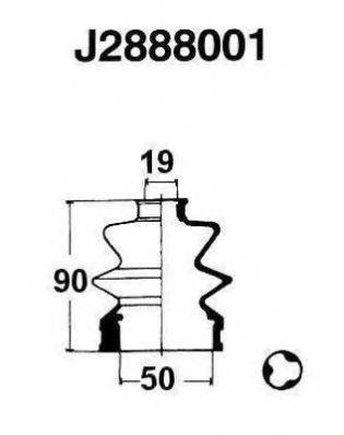 Комплект пильника, приводний вал NIPPARTS J2888001