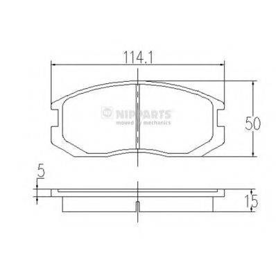 Комплект гальмівних колодок, дискове гальмо NIPPARTS J3605032