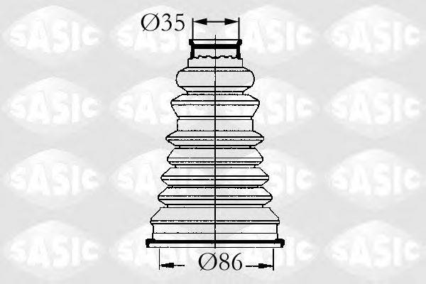 Комплект пильника, приводний вал SASIC 4003432