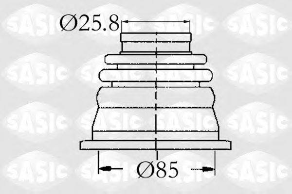 Комплект пильника, приводний вал SASIC 4003408