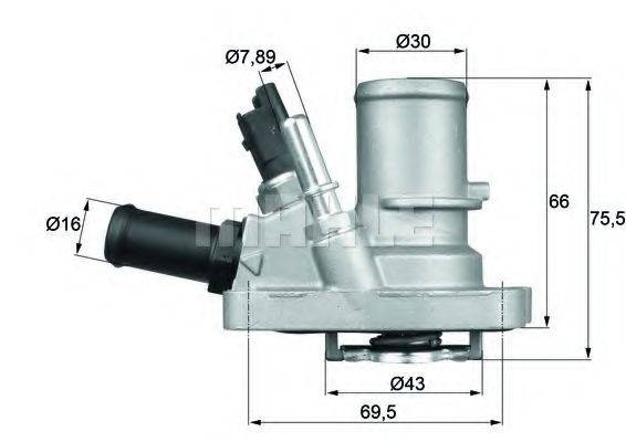 Термостат, що охолоджує рідину MAHLE ORIGINAL TI 144 88