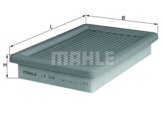 Повітряний фільтр MAHLE ORIGINAL LX 534