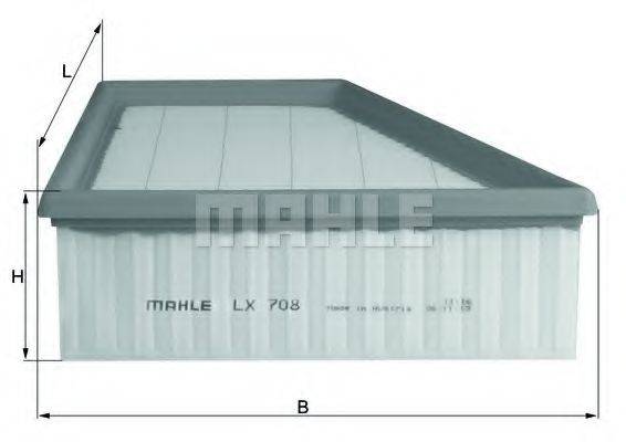 Повітряний фільтр MAHLE ORIGINAL LX 708