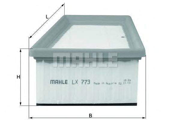 Повітряний фільтр MAHLE ORIGINAL LX 773