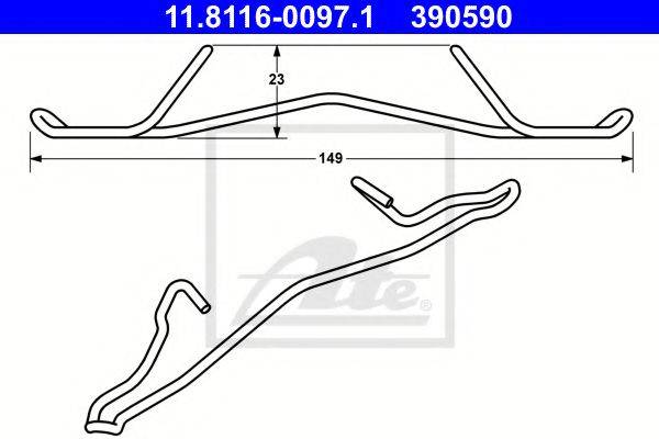 Пружина, гальмівний супорт ATE 11.8116-0097.1