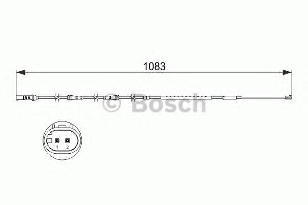 Сигналізатор, знос гальмівних колодок BOSCH 1 987 473 500