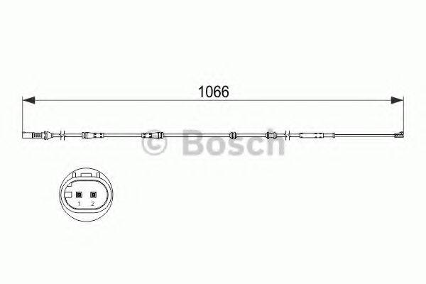 Сигналізатор, знос гальмівних колодок BOSCH 1 987 473 501