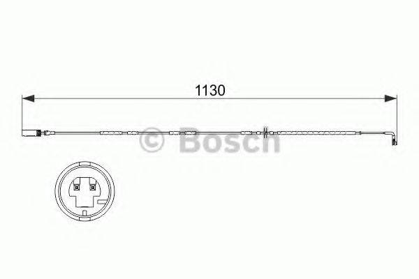 Сигналізатор, знос гальмівних колодок BOSCH 1 987 473 505