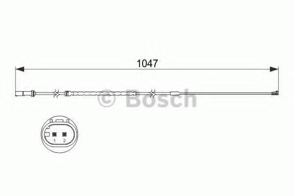 Сигналізатор, знос гальмівних колодок BOSCH 1 987 473 512