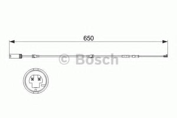 Сигналізатор, знос гальмівних колодок BOSCH 1 987 473 513