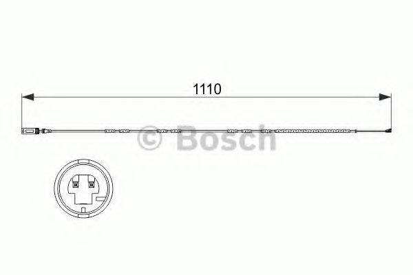 Сигналізатор, знос гальмівних колодок BOSCH 1 987 473 515