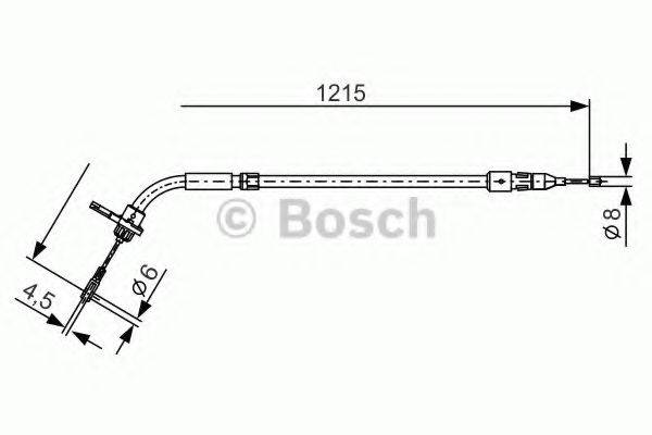 Трос, стоянкова гальмівна система BOSCH 1 987 477 225