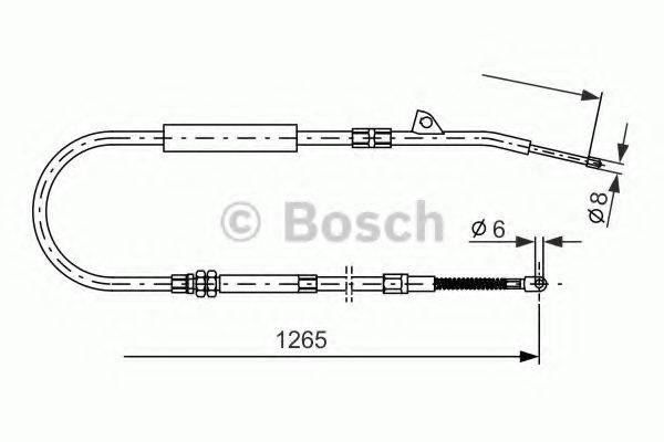 Трос, стоянкова гальмівна система BOSCH 1 987 477 533