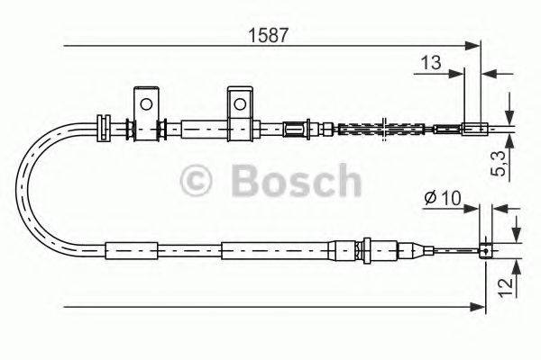 Трос, стоянкова гальмівна система BOSCH 1 987 477 717