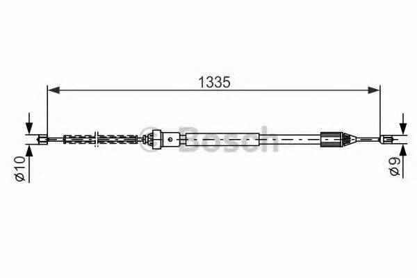 Трос, стоянкова гальмівна система BOSCH 1 987 477 783