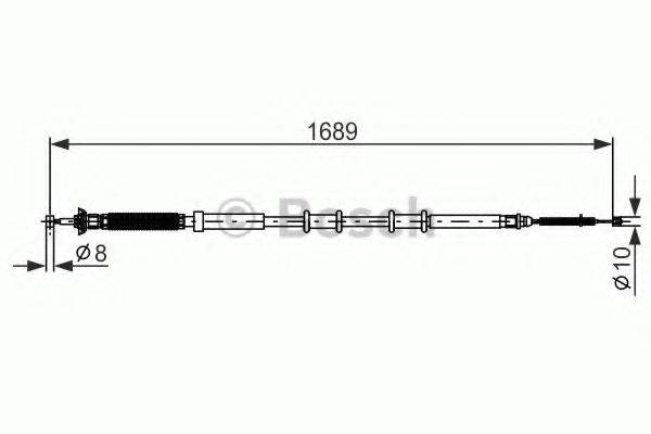 Трос, стоянкова гальмівна система BOSCH 1 987 477 975