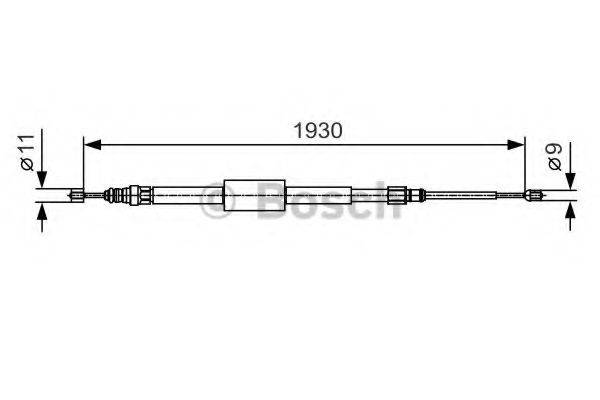 Трос, стоянкова гальмівна система BOSCH 1 987 482 011