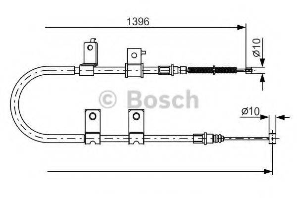 Трос, стоянкова гальмівна система BOSCH 1 987 482 083