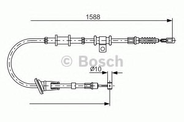 Трос, стоянкова гальмівна система BOSCH 1 987 482 245