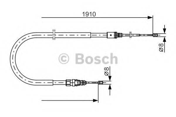 Трос, стоянкова гальмівна система BOSCH 1 987 482 323