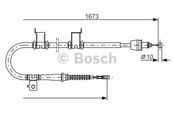 Трос, стоянкова гальмівна система BOSCH 1 987 482 361