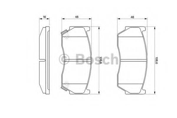 Комплект гальмівних колодок, дискове гальмо BOSCH 0 986 424 369