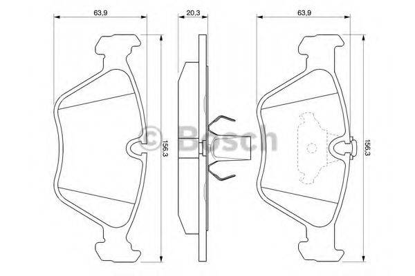 Комплект гальмівних колодок, дискове гальмо BOSCH 0 986 424 485