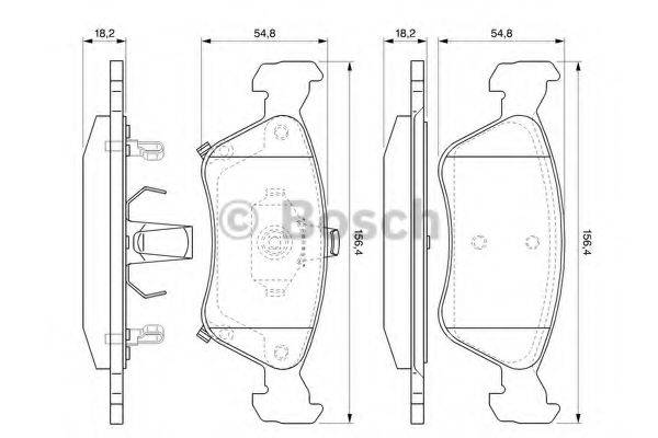 Комплект гальмівних колодок, дискове гальмо BOSCH 0 986 424 560