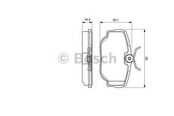 Комплект гальмівних колодок, дискове гальмо BOSCH 0 986 424 564