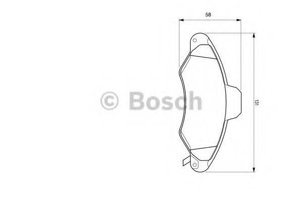 Комплект гальмівних колодок, дискове гальмо BOSCH 0 986 424 644