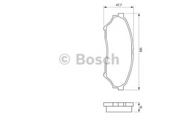 Комплект гальмівних колодок, дискове гальмо BOSCH 0 986 424 713