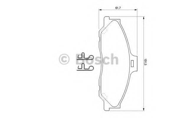 Комплект гальмівних колодок, дискове гальмо BOSCH 0 986 424 720